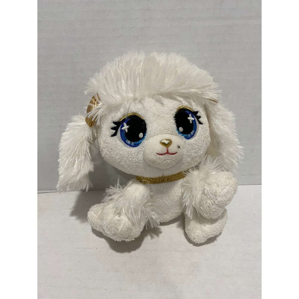 P.M.I. Pets Alive Plush Kids Poodle Glitter Eyes White 8in Good